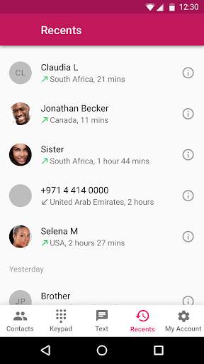 Wifi calling & international calls app · Recorder screenshot 2