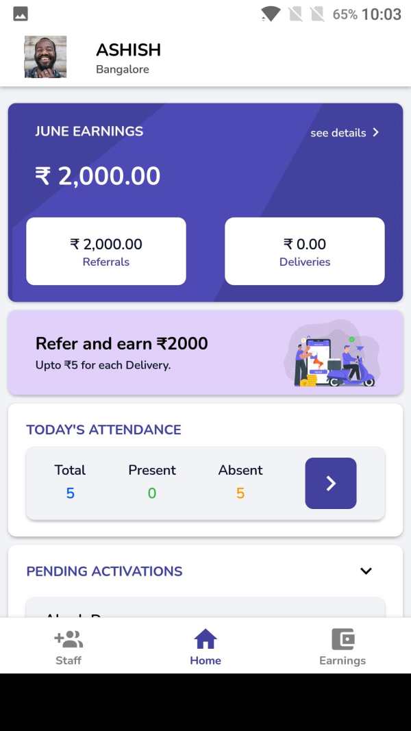 Loadshare Earn - Refer & Earn स्क्रीनशॉट 1