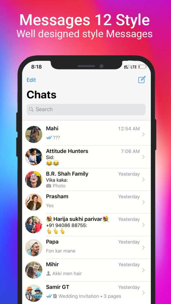 Themes Color Messenger - Color SMS, Customize chat screenshot 1