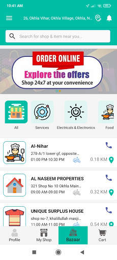 EPIMART - nearby shopping app screenshot 1
