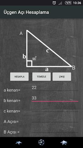 Üçgen Açı Hesaplama screenshot 2