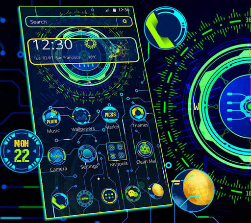 Hi-tech Circuit Theme screenshot 1