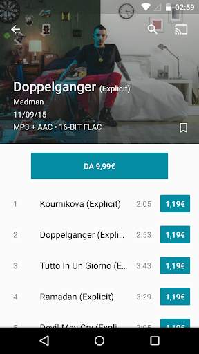 7digital Music per Android screenshot 2