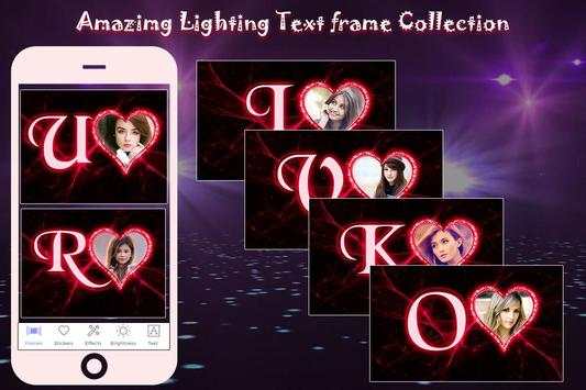 Lighting Text Photo Frame screenshot 5