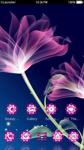 موضوع زهرة  نيون 3 تصوير الشاشة