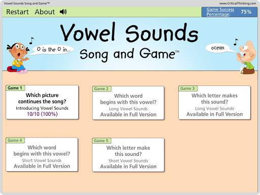Vowel Sounds Song and Game™ (Lite) screenshot 10