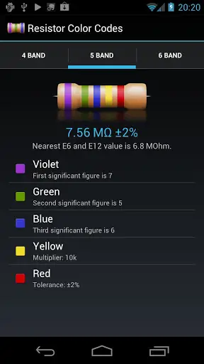 Resistor Color Codes screenshot 1