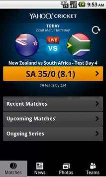 Yahoo Cricket screenshot 1