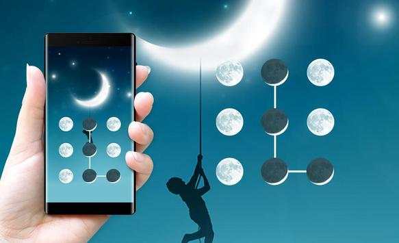 Moon APP Lock Theme Crescent Pin Lock Screen screenshot 4