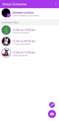 Status Scheduler for WhatsApp screenshot 1
