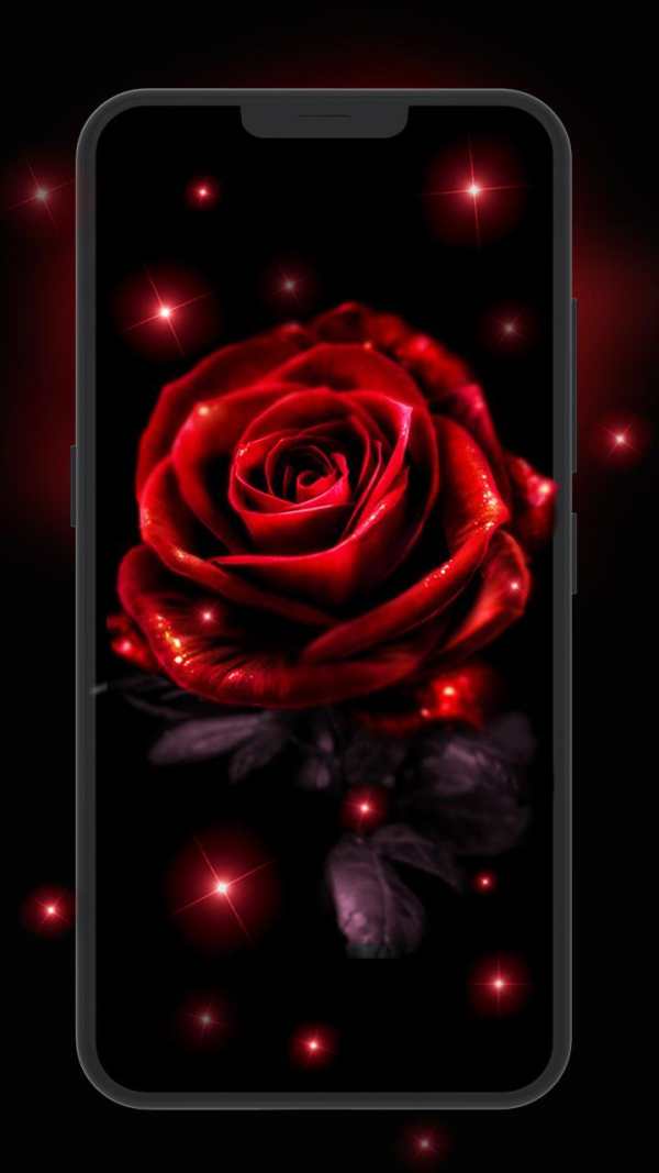 Neon Red Rose Live Wallpaper screenshot 1