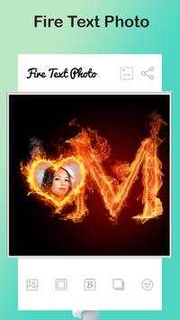 Fire Text Photo Frame screenshot 3