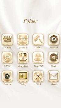 Pure Gold Go Launcher Theme screenshot 3