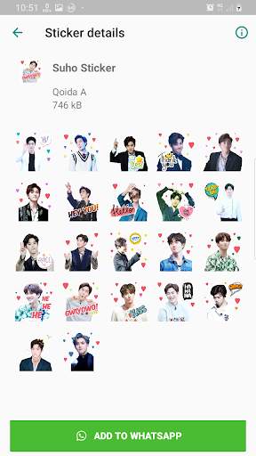EXO WAStickerApps KPOP Idol for Whatsapp screenshot 7