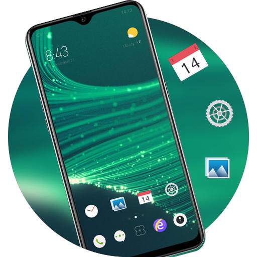 Abstract bright light green line theme 2.0.50