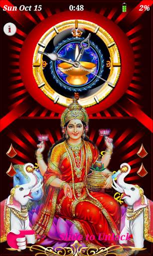 Mata Lakshmi Clock Lockscreen - Live Wallpaper screenshot 17