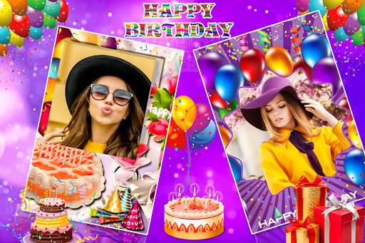 Happy birthday dual photo frame screenshot 3