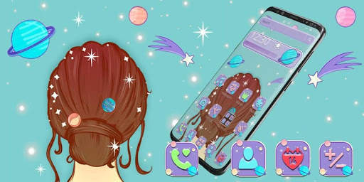 Universe Shiny Space Girl Theme⭐ screenshot 4
