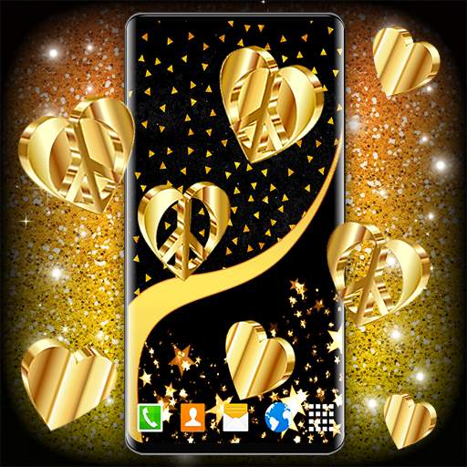 Gold 4K Hearts Live Wallpaper 6.9.4