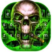 Neon Smoke Weed Skull Keyboard Theme 1.0