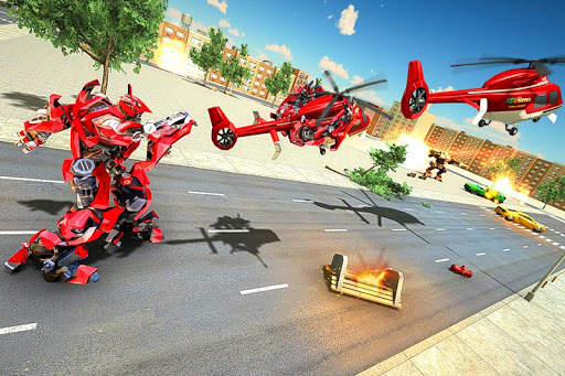 Dino Robot Car : Helicopter Robot Transformation screenshot 7