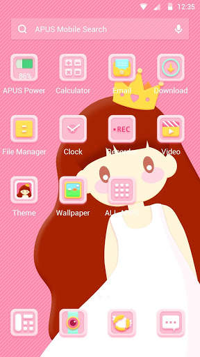 Pink girl theme screenshot 2