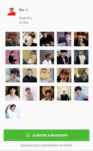Pegatinas Animados de BTS para WhatsApp screenshot 2