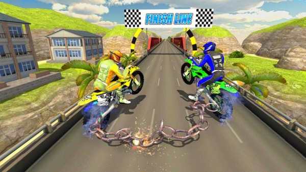 Chained Bike Rider 2017: Real Traffic Racing Games screenshot 3
