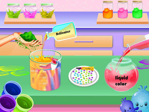Rainbow DIY Slime Maker: Squishy Fluffy Jelly Game screenshot 2