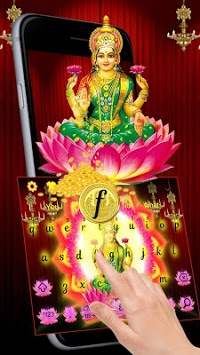 Live Goddess Laxmi Keyboard Theme screenshot 2