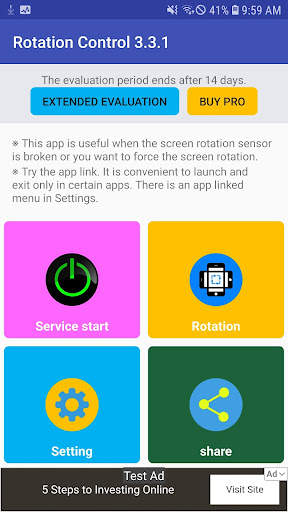 Screen rotation control screenshot 1