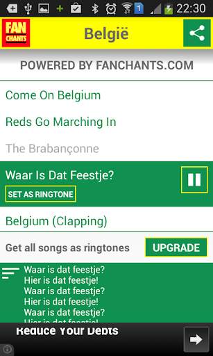 Belgium Football Songs 2014 screenshot 4