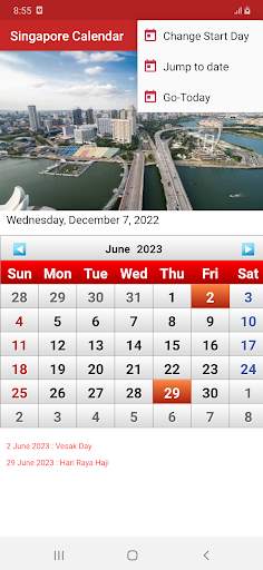 Singapore Calendar 2023 4 تصوير الشاشة