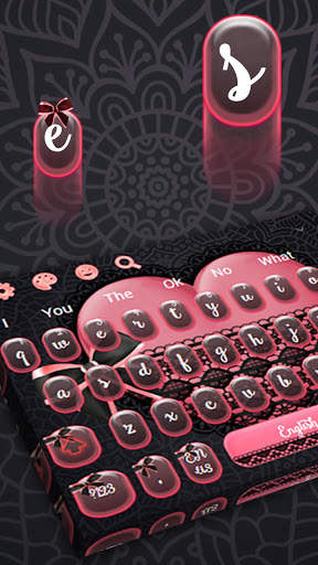 Black Lace Heart Theme screenshot 2