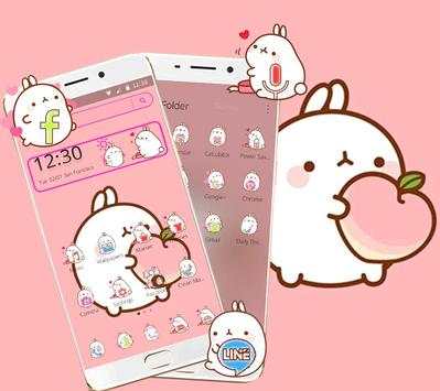 Cute Cartoon Rabbit Theme screenshot 2