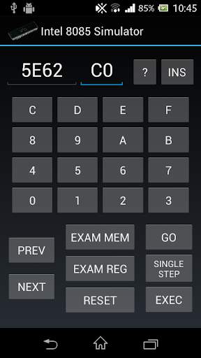 Intel 8085 Simulator screenshot 4