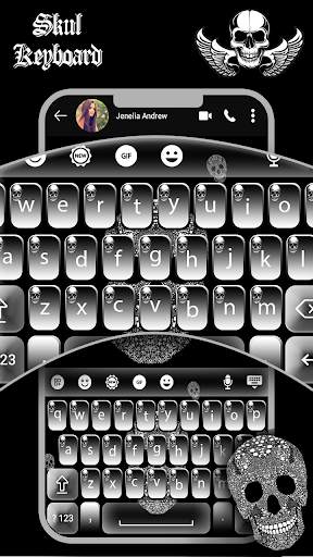 Skull keyboard - Flaming Skull Keyboard screenshot 3