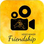 Friendship video maker with song : video editor logo