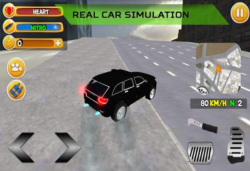 Real 4x4 Jeep Drive City Dogs screenshot 2
