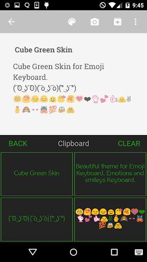 Green Neon Emoji Keyboard Skin screenshot 4