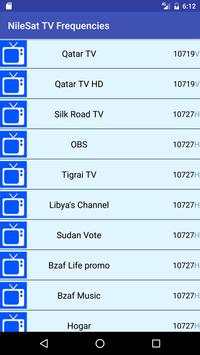 NileSat TV Frequencies screenshot 2
