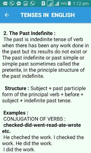 Tense In English screenshot 5