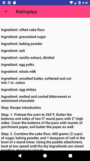 Baking App 4 تصوير الشاشة