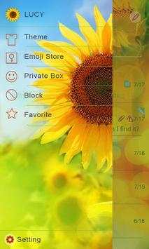 (FREE) GO SMS SUNFLOWER THEME 5 تصوير الشاشة