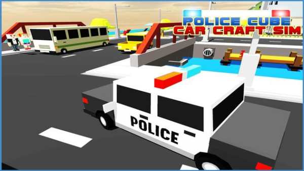 Police Cube Car Craft Sims 3D screenshot 13