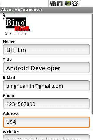 About Me Introducer(Messenger) screenshot 2