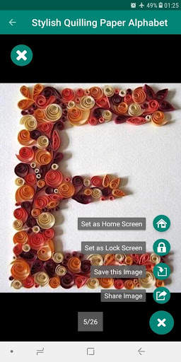 Stylist Quilling Paper Alphabets Design screenshot 5