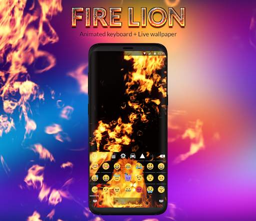 Fire Lion Animated Keyboard + Live Wallpaper screenshot 2