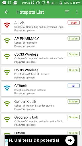 Makerere Hotspots : Free Wifi Internet 4 Students screenshot 3