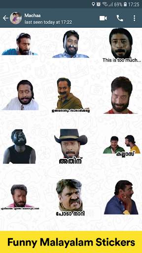 Malayalam sticker Kada: WA Status WAStickerApps screenshot 6